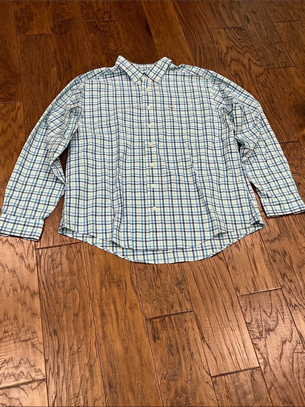 The Southern Shirt Company Blue and White Plaid Button-Down Shirt